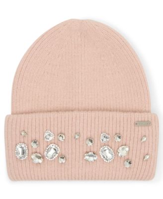 Women's Embellished Beanie and Knit Scarf Holiday Gift Set, 2-Piece