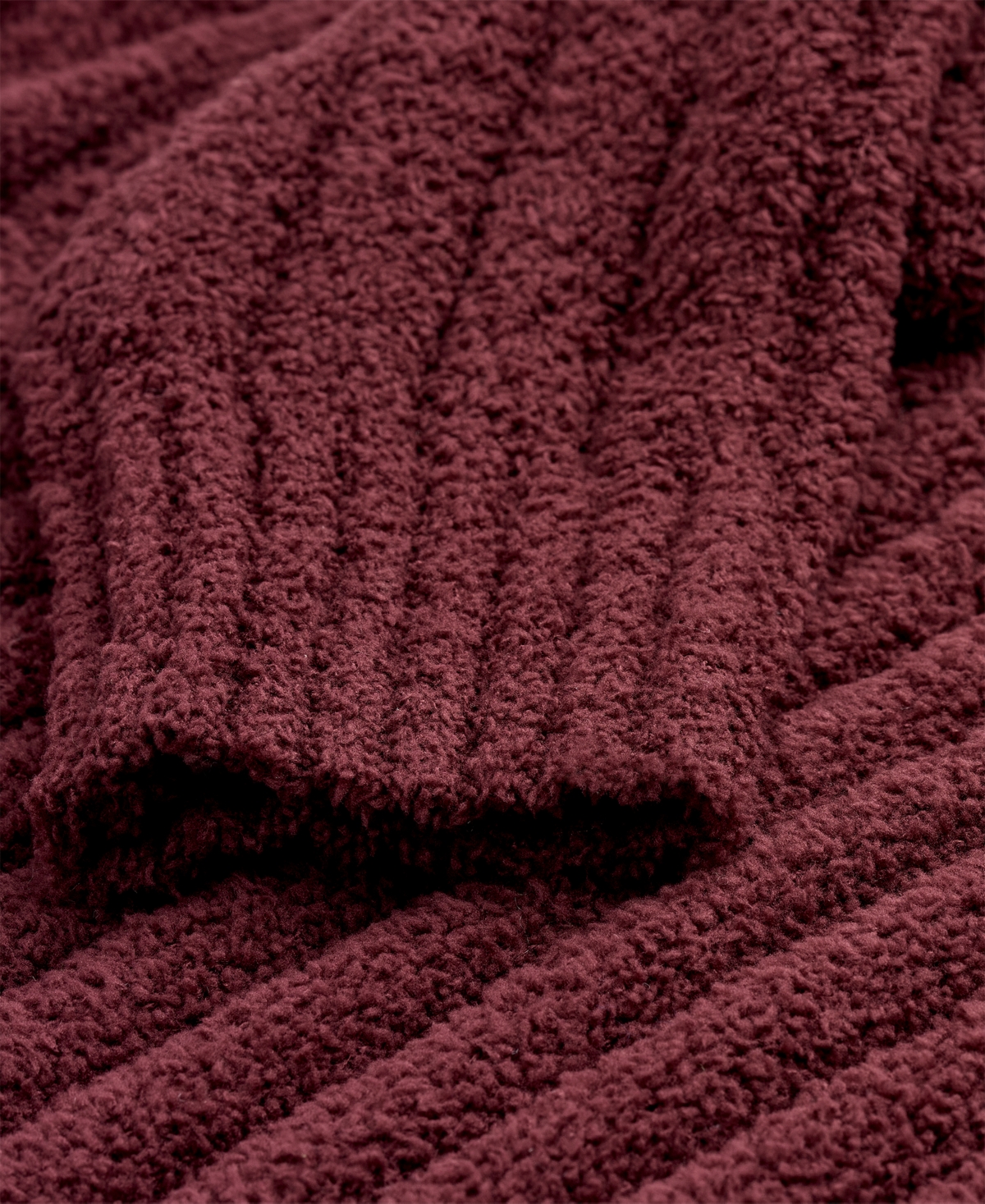 Ugg Women's Riz Ribbed Long-sleeve Knit Sleep Top In Burgundy