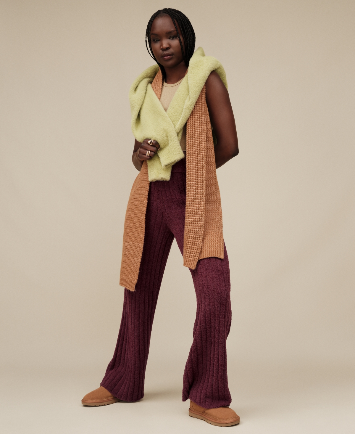 Ugg Women's Terri Ribbed Pajama Pants In Burgundy