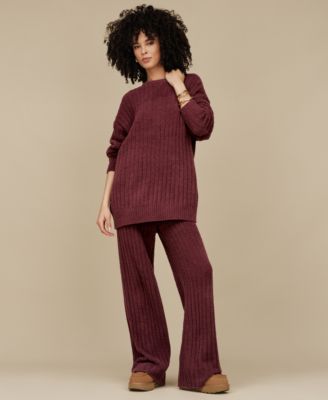 UGG Women's Riz Ribbed Long-Sleeve Knit Sleep Top