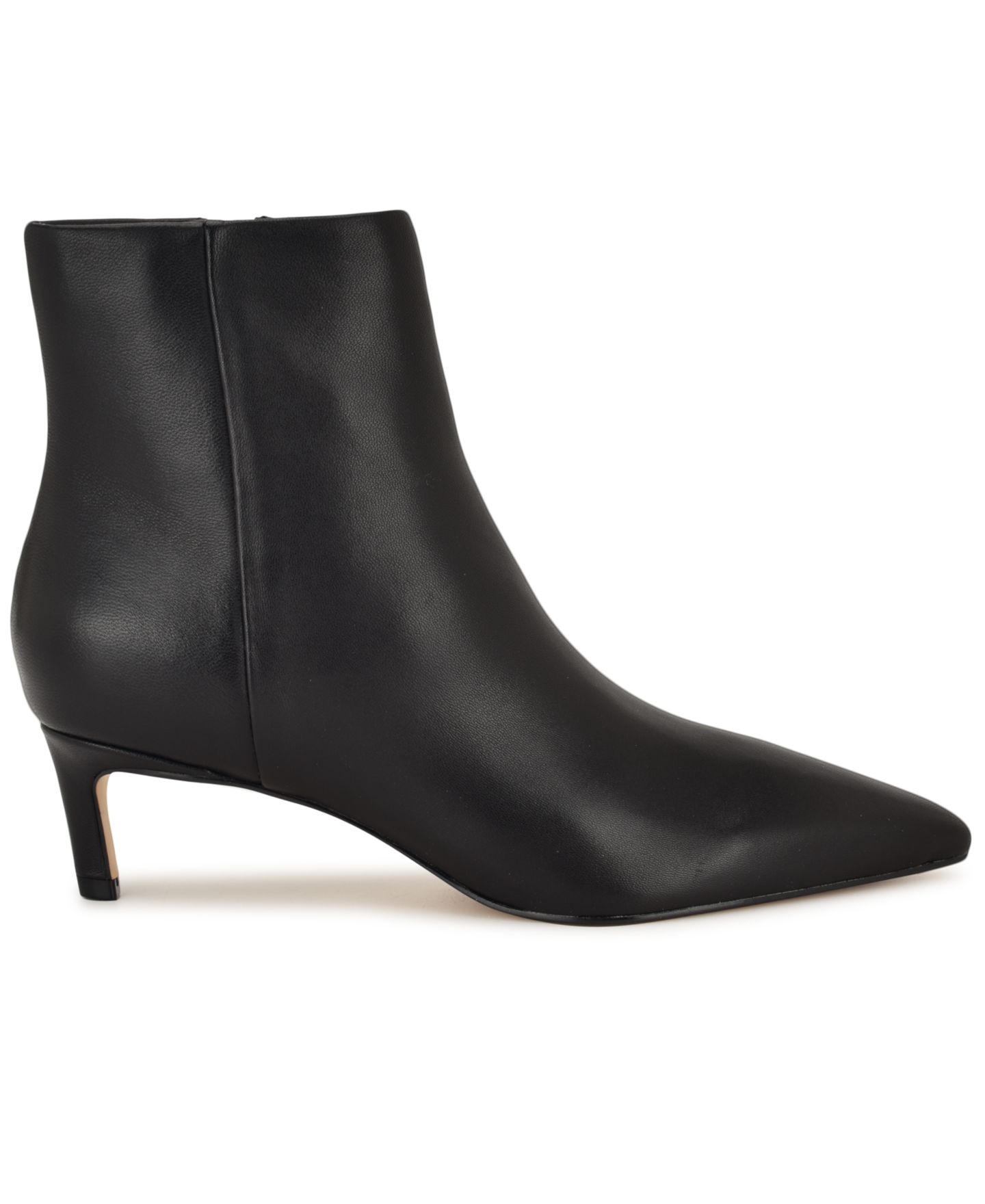 Женские ботинки Nine West Brite Kitten Heel Dress Booties, цвет: Чёрный кожаный — фото 2