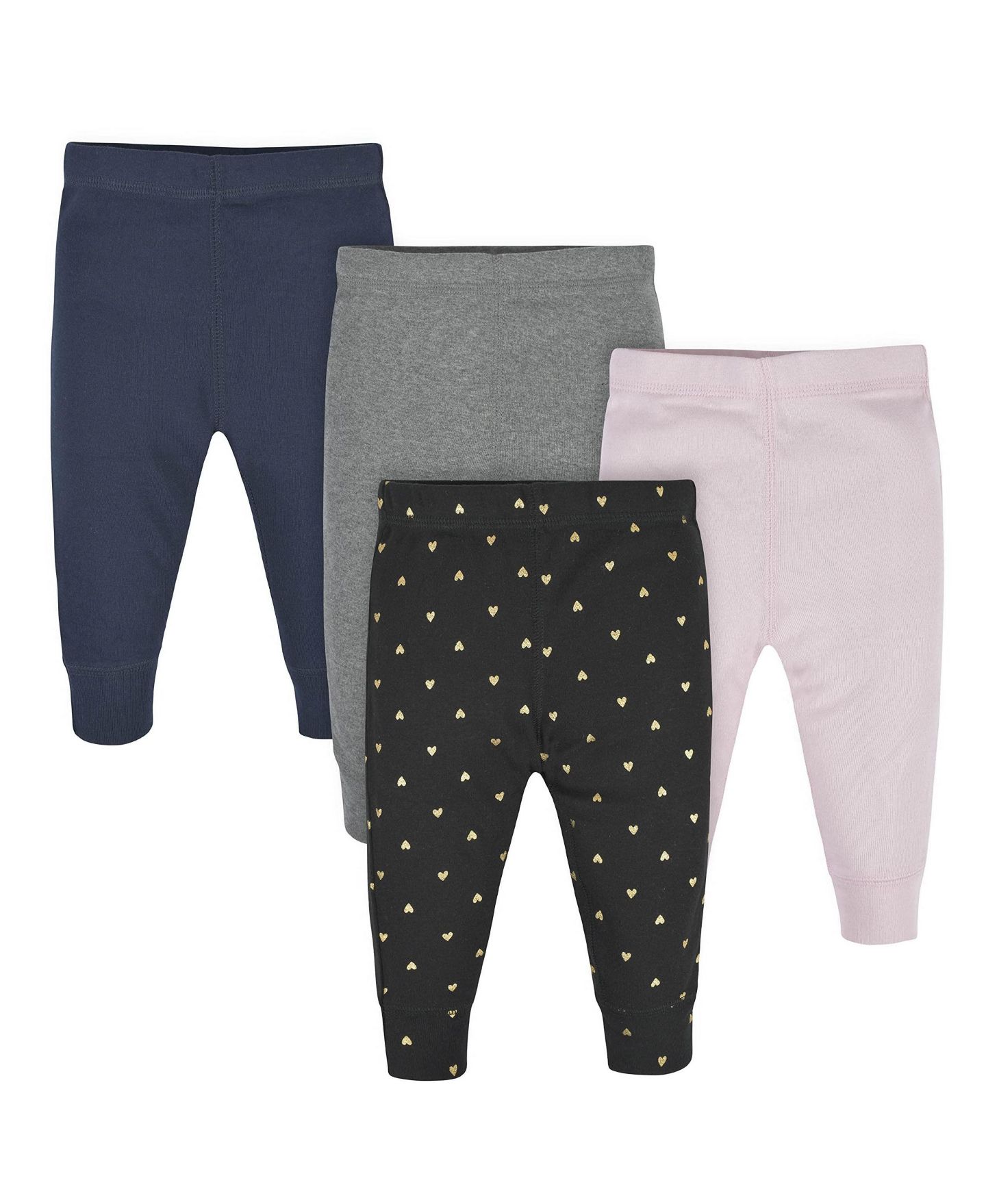 Брюки Gerber Active Pants, 4 Pack для девочек-малышей, цвет: Hearts — фото 8