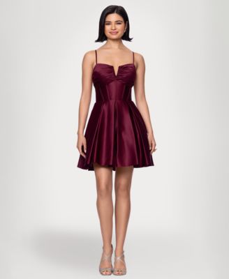 Juniors' Lamour Party A-Line Short Dress