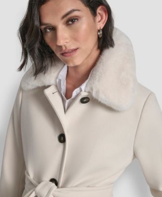Women's Single-Breasted Pillow Collar Coat