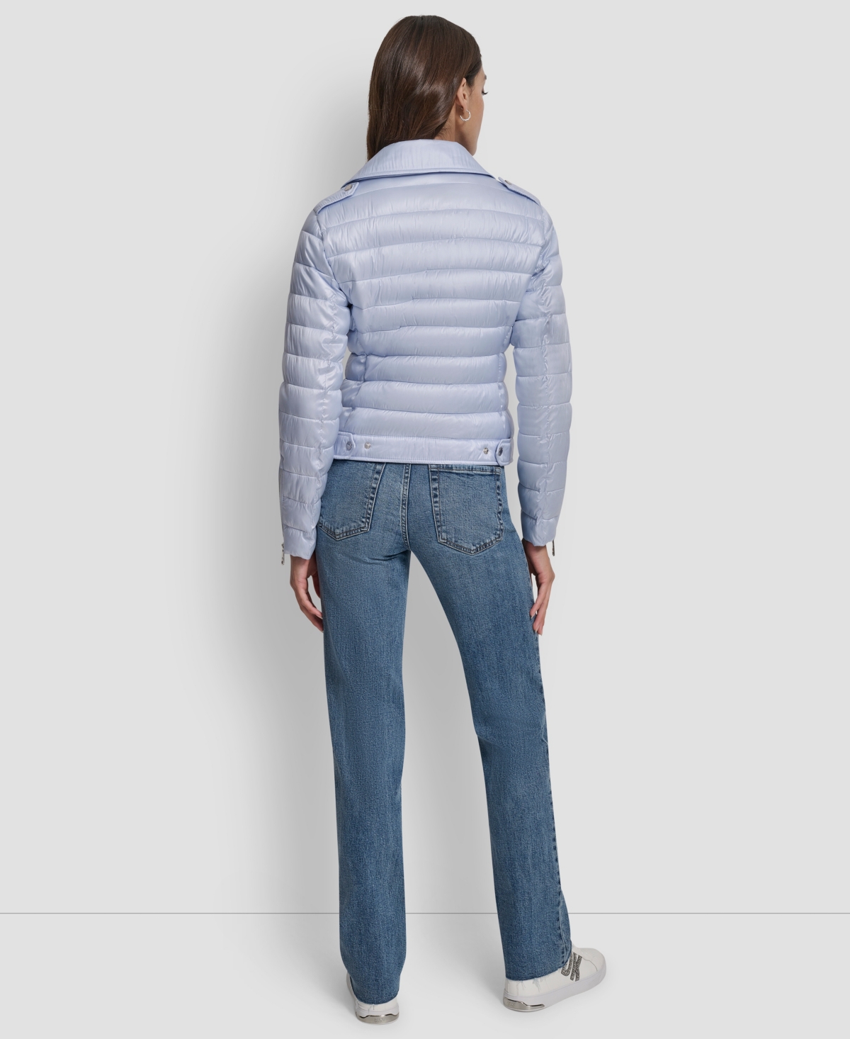 Dkny Jeans Women's Lightweight Zip-front Puffer Jacket In Multi