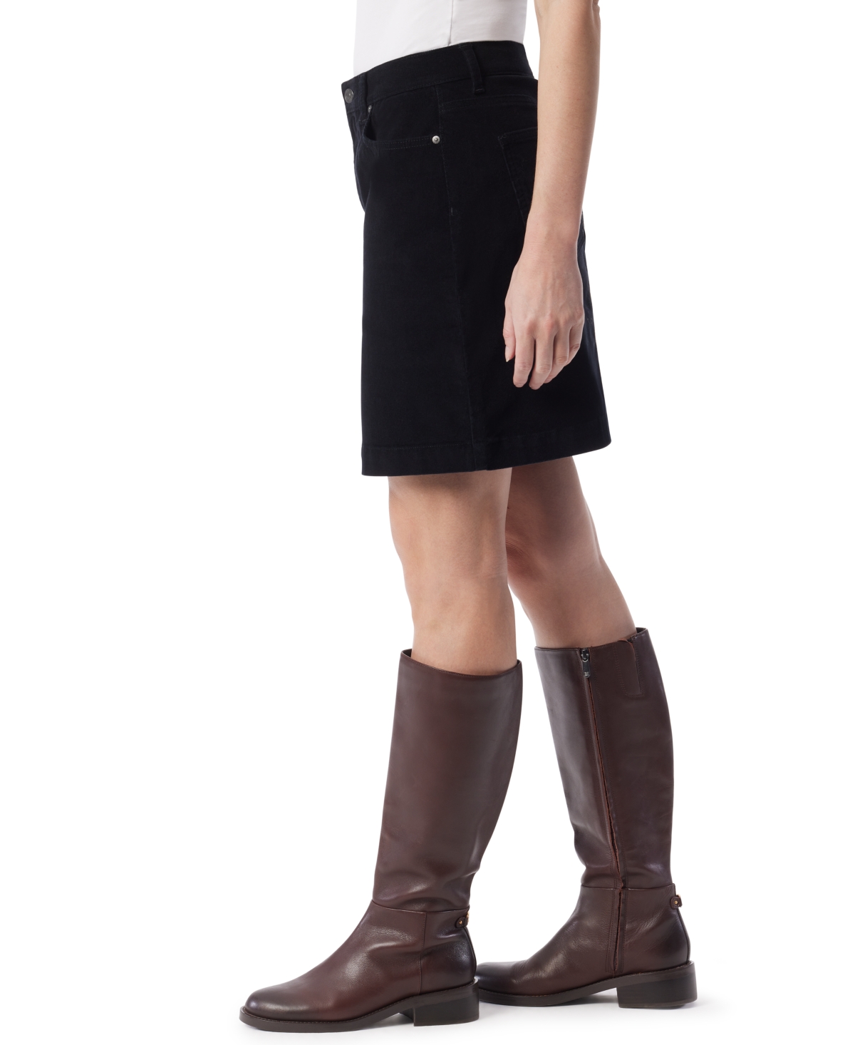 Gloria Vanderbilt Women's Cord Mini Skirt In Black
