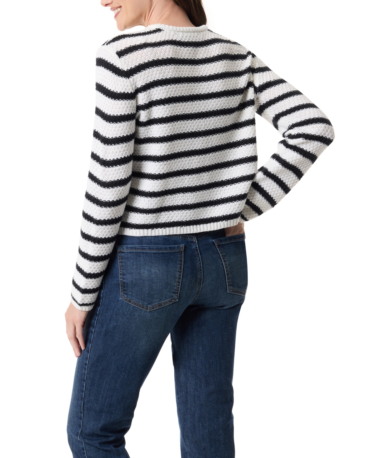 Gloria Vanderbilt Women's Lorin Crew Neck Cardigan Sweater In White