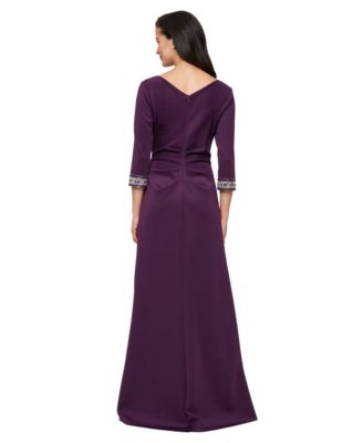 Women's Long Stretch Scuba Crepe Dress