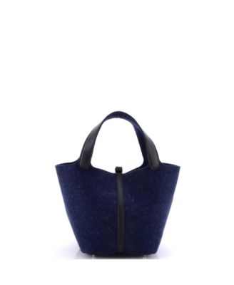 Pre-Owned Hermes MM Picotin Lock Bag Felt with Leather