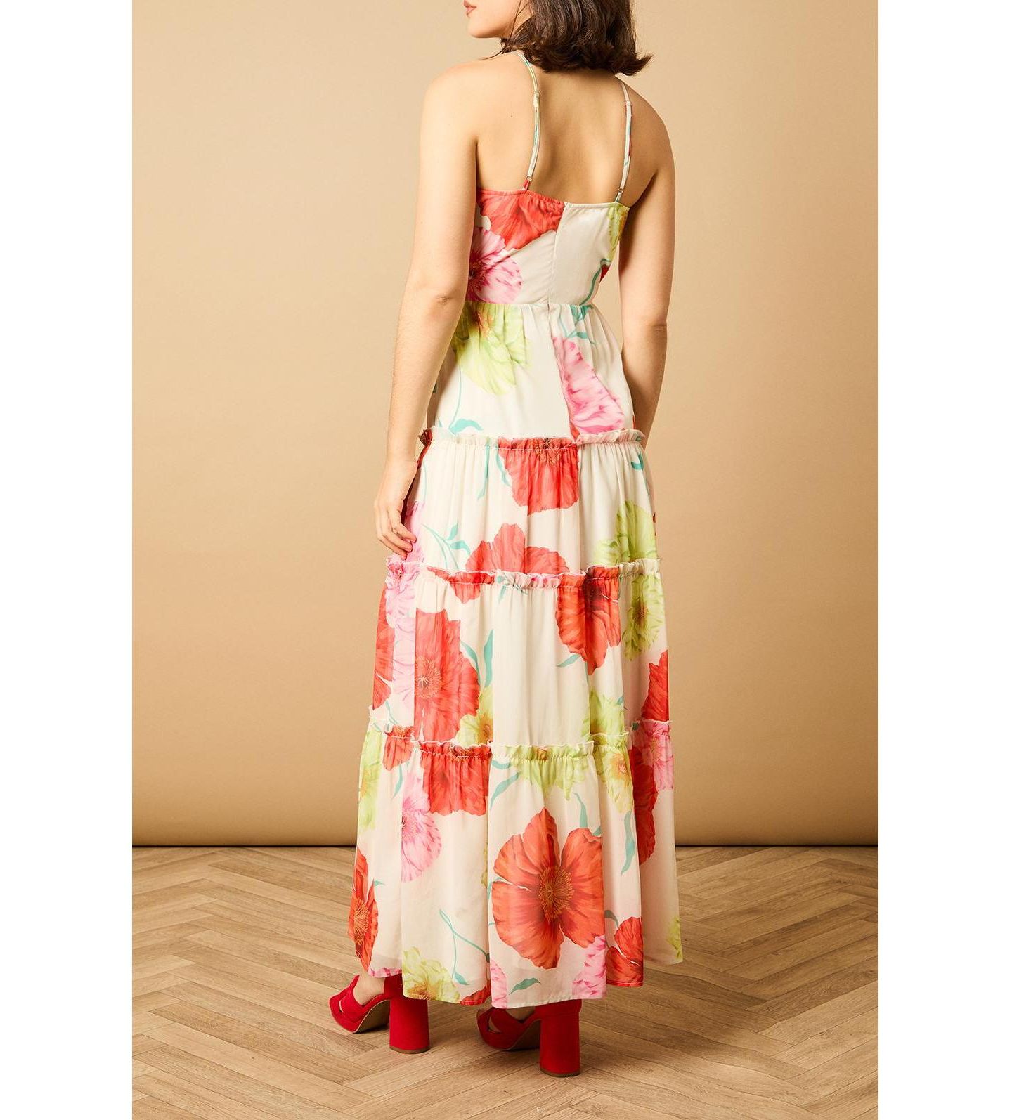 Женское платье Oasis Rosette Detail Halterneck Midi, цвет: Слоновая кость — фото 8