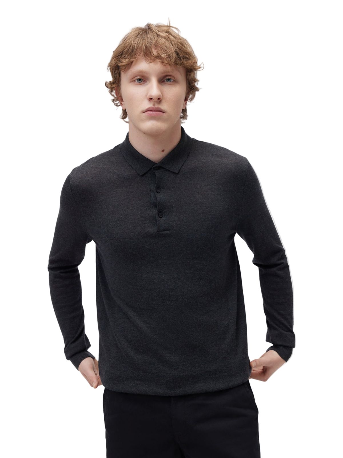 Мужское кашемировое шелковое поло