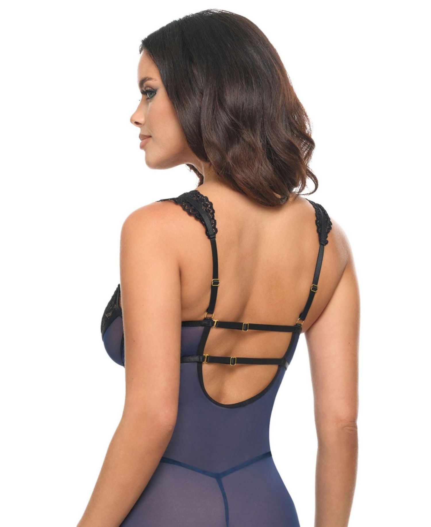 Women's Amanda Sheer Lace Babydoll Dress