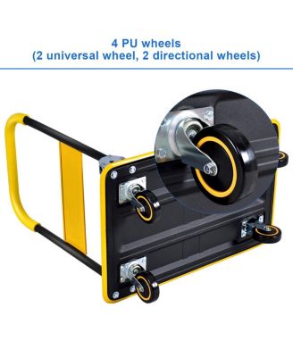 330lbs Folding Platform Cart Dolly Push Hand Truck Moving Warehouse Foldable