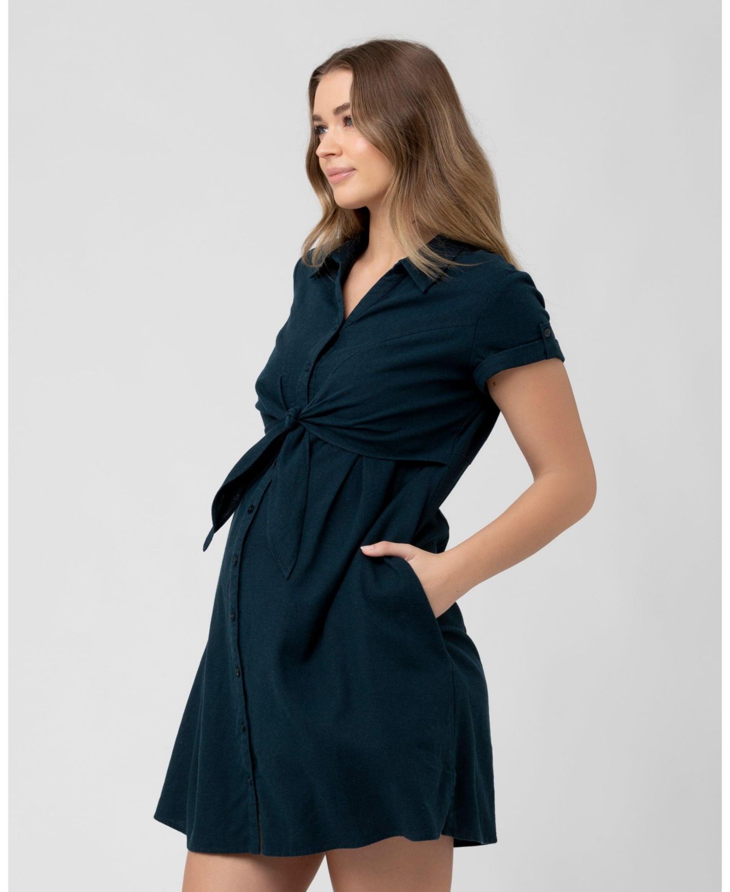 Maternity Ripe Colette Tie Up Nursing Dress