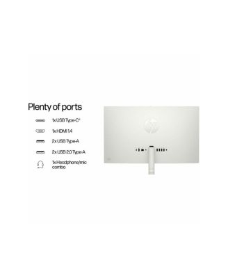 22-dg0440 21.45" Full HD All-in-One Desktop Computer, Intel N200 1.0GHz, 8GB RAM, 512GB SSD, Windows 11 Home, Cashmere White