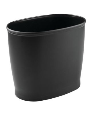 Small Oval Plastic Bathroom Trash Can, Set of 2, Made in USA