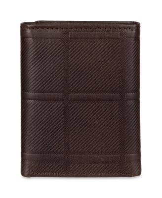 Men's Trifold Plaid Wallet