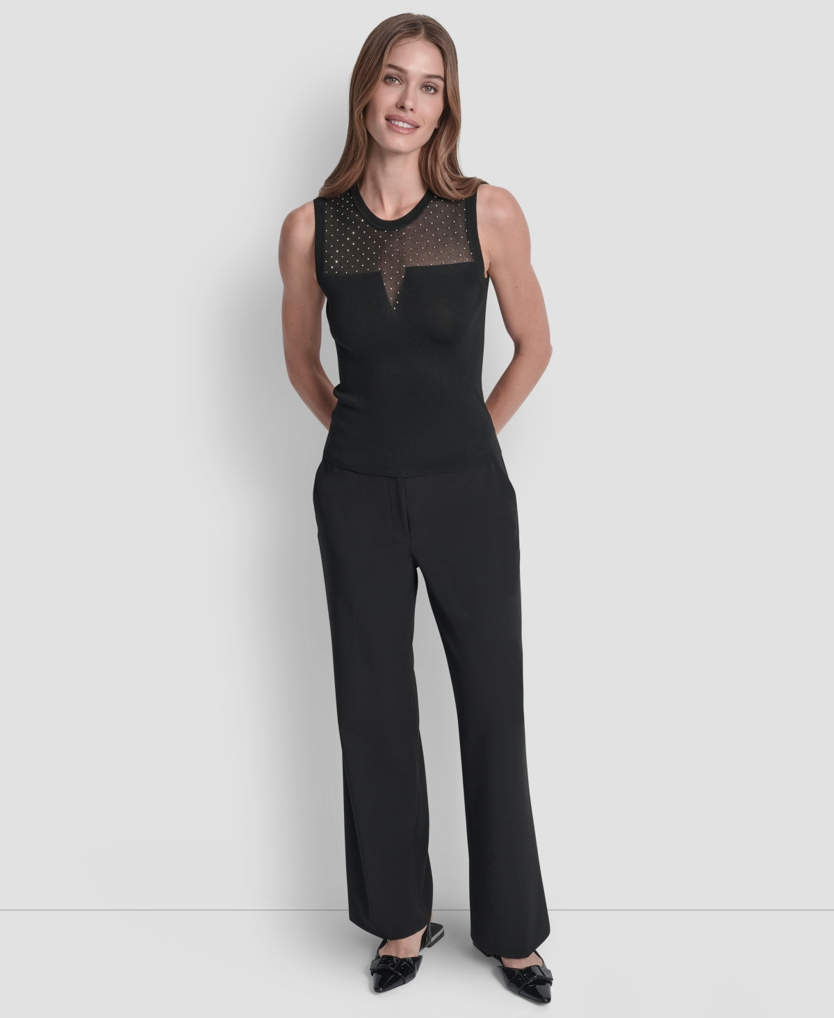 Dkny Women's Sleeveless Sweater In Black
