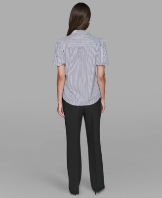Women's Short Sleeve Woven Top