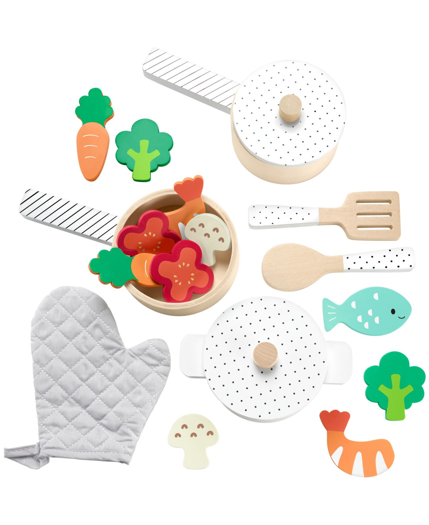Детский игровой набор Fisher Price Wooden 19-Piece Kitchen Playset, Ages 3+ — фото 5
