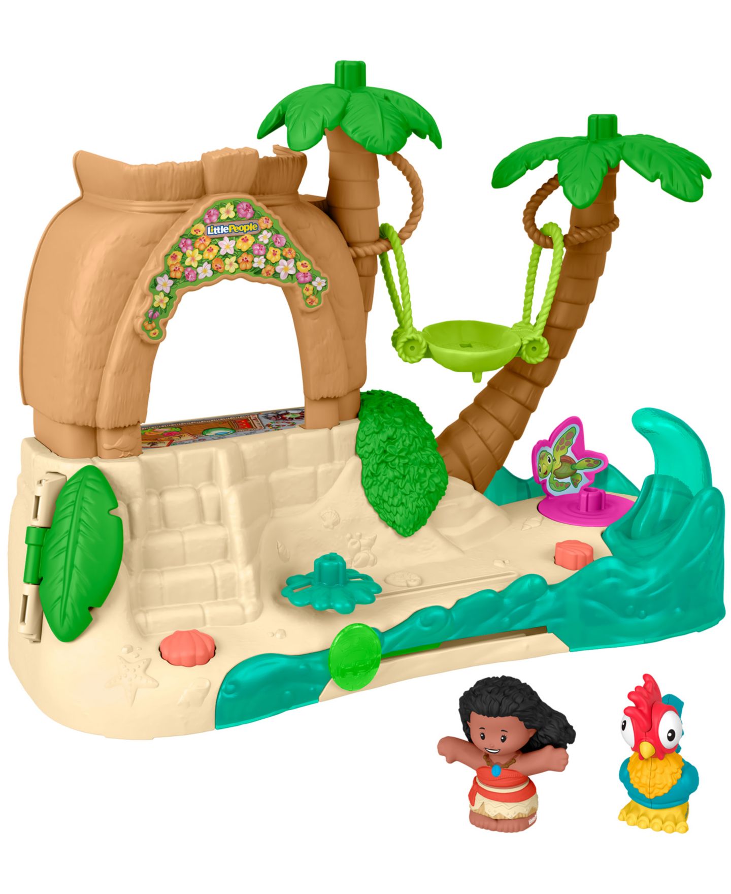 Детский игровой набор Little People Disney Princess Moana Adventure Village Playset with 2 Figures, Ages 1.5-5 Years — фото 1