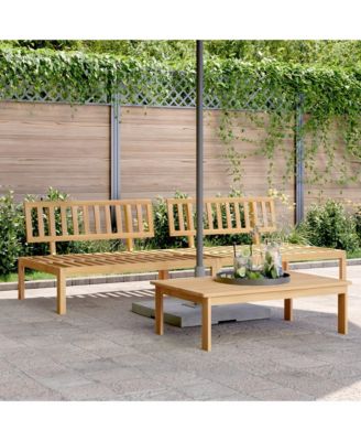 Pallet Sofa Natural Wood Solid Acacia Wood Medium Modular