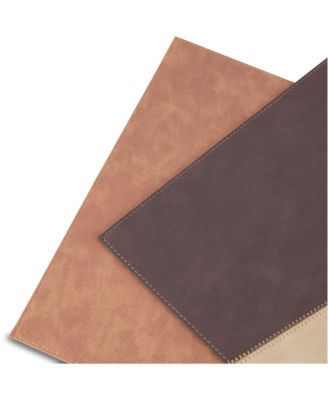 Milano Reversible Premium Faux Leather 12" x 18" Rectangular Placemats Set of 4