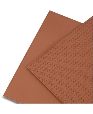 Hudson Reversible Premium Faux Leather 12" x 18" Rectangular Placemats Set of 4