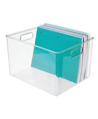 Plastic Storage Bin with Handles - Clear - Made in USA