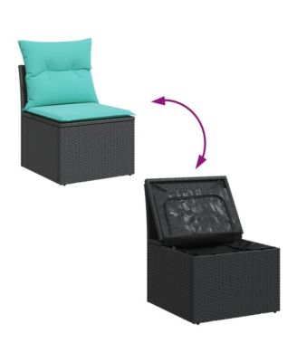 Garden Chair Black and Blue