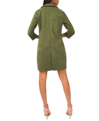 Women's 3/4 Sleeve Grommet Pocket Dress