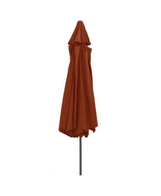 Garden Parasol Terracotta Polyester, Metal Large