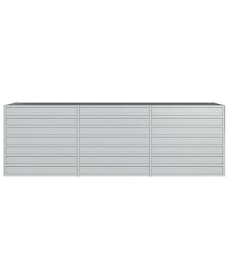 Garden Raised Bed Silver Galvanized Steel Large Garden Raised Bed