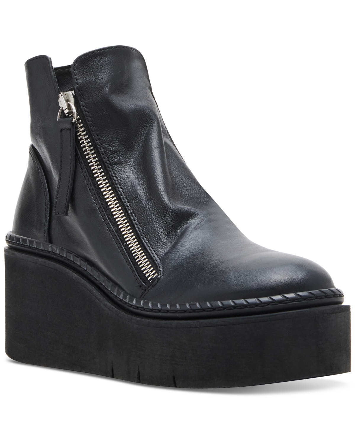 Steve Madden Drift Platform Wedge Booties In Black