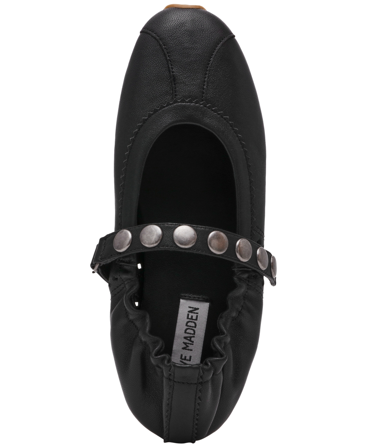 Steve Madden Anaya-st Studded Mary-jane Ballet Flats In Black