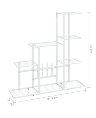 Plant Stand White Metal Medium Durable Flower Stand