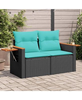 Garden Sofa Black, Blue