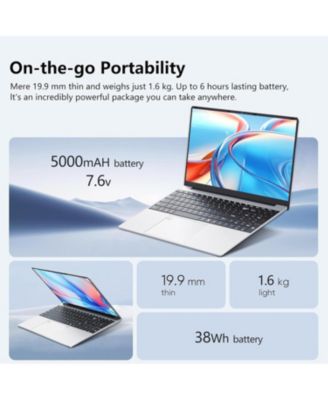 Gaming Laptop, 15.6 Inch Laptop Computer, Laptops 16GB RAM 512GB SSD, 12th Gen N95 Processor (Up to 3.4GHz), Supports 180 Angle Opening Backlit Keyboard Fingerprint Unlock FHD IPS 19201080 MINI-HDMI
