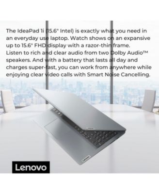 IdeaPad 1 Student Laptop, 15.6" FHD Display, Intel Dual Core Processor, 12GB RAM, 512GB SSD + 128GB eMMC, 1 Year Office 365, Wi-Fi 6, Webcam, Bluetooth, SD Card Reader, Windows 11 Home, Grey