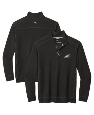 Tommy Bahama - Men's Black Philadelphia Eagles Sport Tobago Half-Zip Pullover