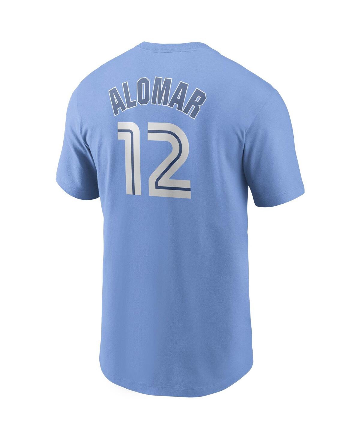 Nike Men's Roberto Alomar Powder Blue Toronto Blue Jays Cooperstown Collection Name Number T-shirt In Blue