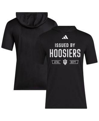 adidas - Men's Black Indiana Hoosiers 2025 AREOREADY Sideline Training Hooded T-Shirt