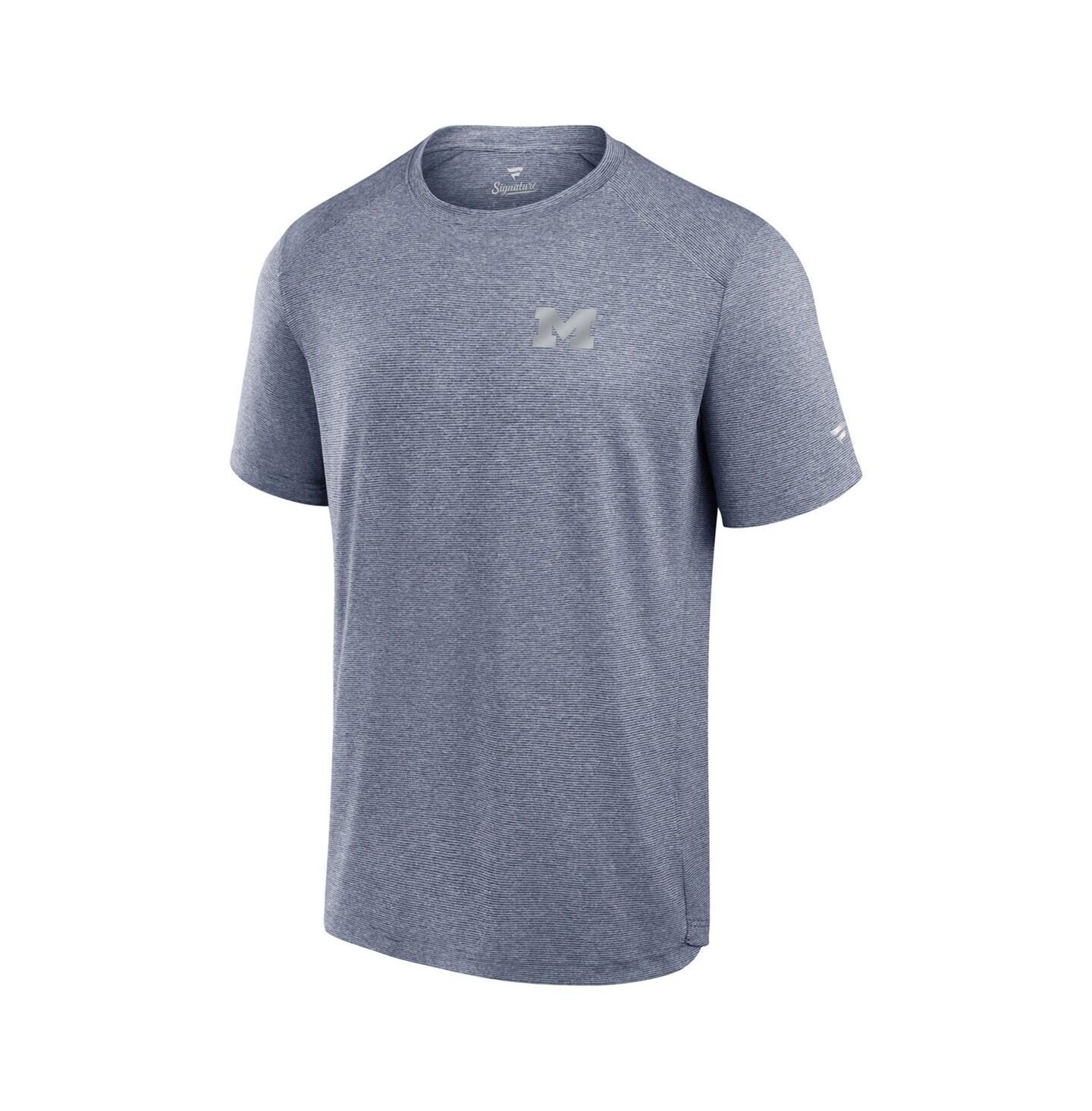 Мужская футболка Fanatics Navy Michigan Wolverines Front Office Tech — фото 2