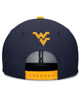 Men's Navy/Gold West Virginia Mountaineers 2025 Sideline Campus Pro Local Snapback Hat
