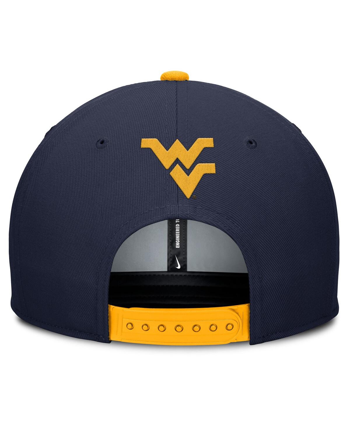 Nike Men's Navy/gold West Virginia Mountaineers 2025 Sideline Campus Pro Local Snapback Hat In Blue