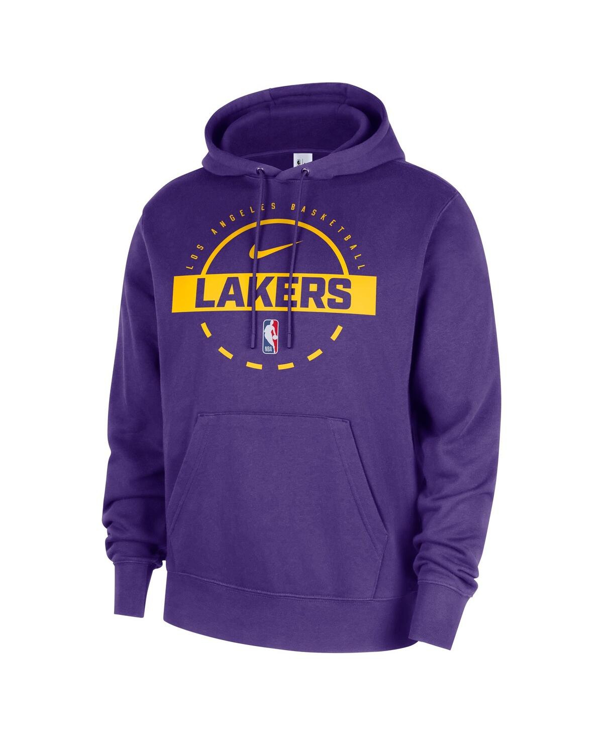 Nike Men's Purple Los Angeles Lakers 2025/26 Authentic Practice Club Pullover Hoodie In Purple