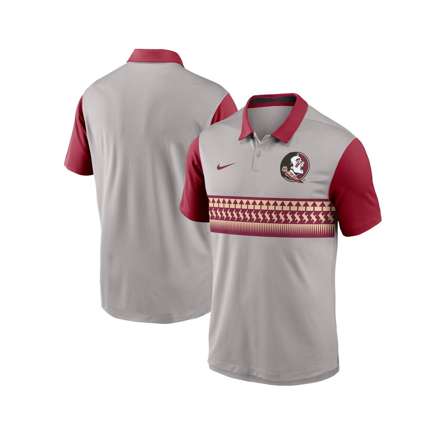 Men's Gray/Garnet Florida State Seminoles Vapor Performance Polo Shirt
