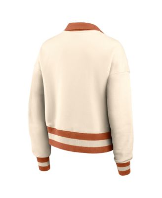 Women's Tan Texas Longhorns Legacy Half-Zip Sweatshirt