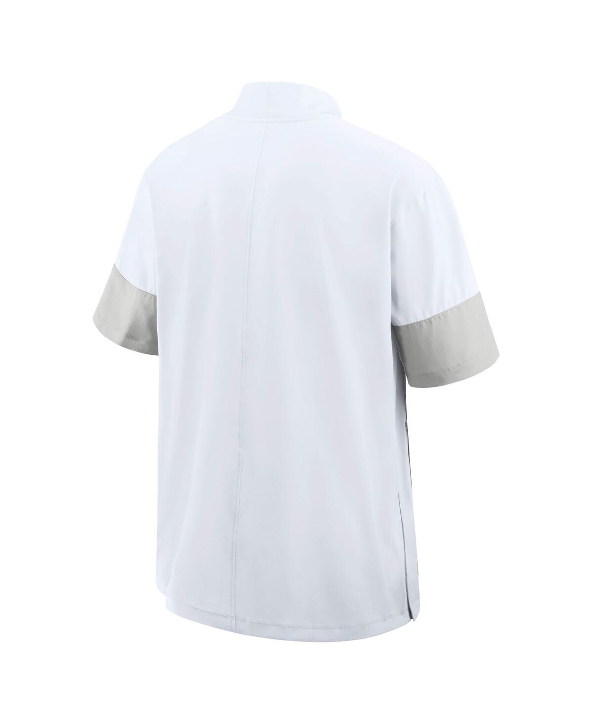 Nike Stanford Sideline Coach  Men's College 1/2-zip Short-sleeve Hooded Jacket In White