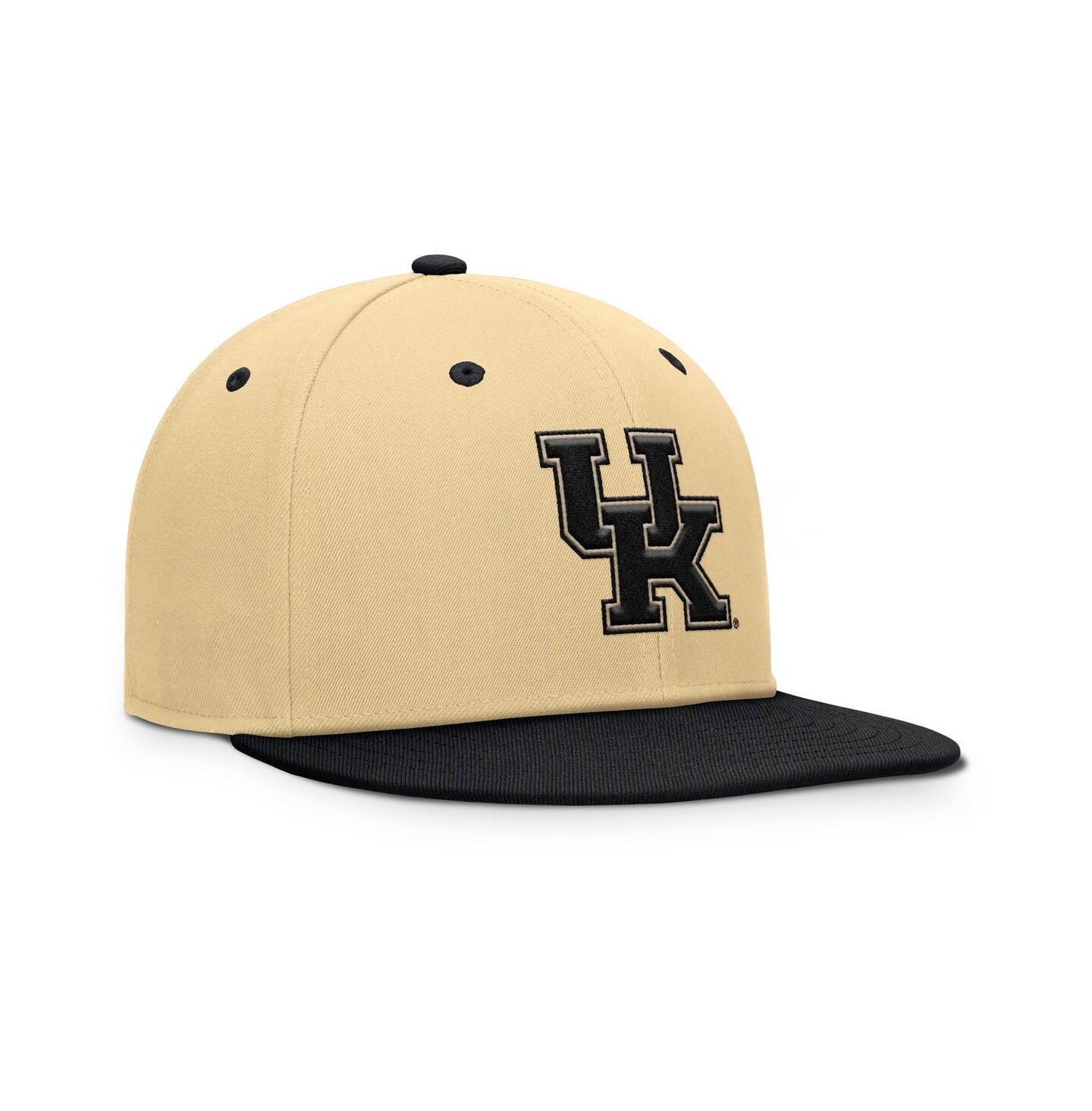 Мужская кепка Fanatics Khaki/Black Kentucky Wildcats Balance Fitted Hat — фото 3